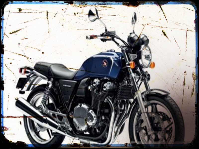 0 2 cb1100 Honda A4 Photo Print Motorbike Vintage Aged