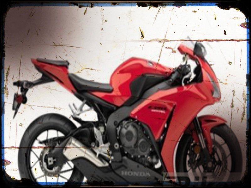 0 2 cbr1000rr abs Honda A4 Photo Print Motorbike Vintage Aged