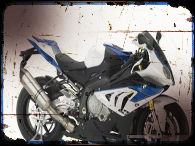 0 2 hp4  A4 Photo Print Motorbike Vintage Aged