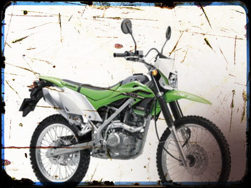 0 2 klx 150l Kawasaki A4 Photo Print Motorbike Vintage Aged