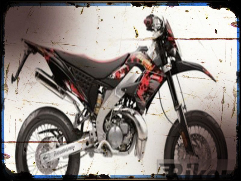 0 2 senda drd pro 50 sm Derbi A4 Photo Print Motorbike Vintage Aged