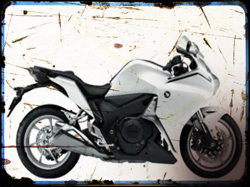 0 2 vfr1200f Honda A4 Photo Print Motorbike Vintage Aged