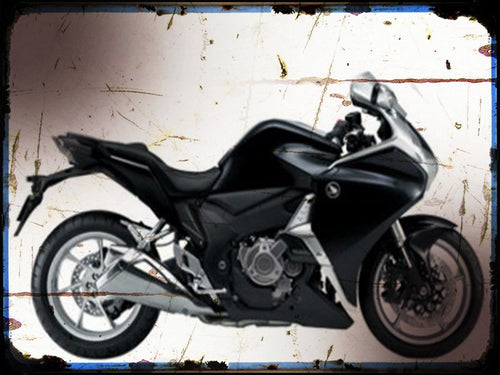 0 2 vfr1200f dct Honda A4 Photo Print Motorbike Vintage Aged