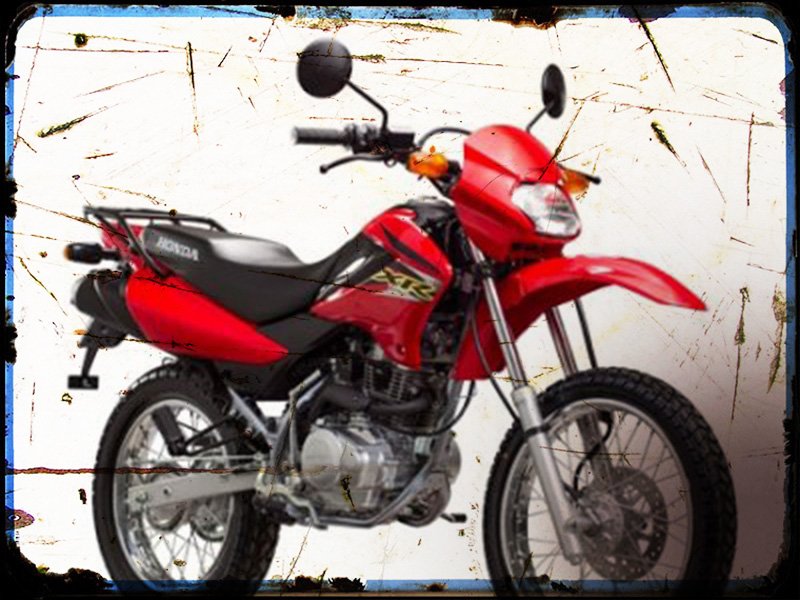 0 2 xr125l Honda A4 Photo Print Motorbike Vintage Aged