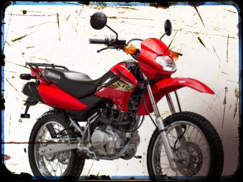 0 2 xr125l Honda A4 Photo Print Motorbike Vintage Aged