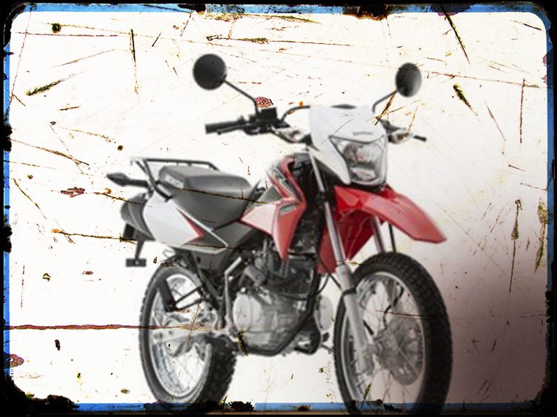 0 2 xr150l Honda A4 Photo Print Motorbike Vintage Aged