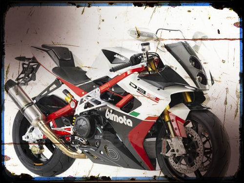 0 3 db8 Bimota A4 Photo Print Motorbike Vintage Aged