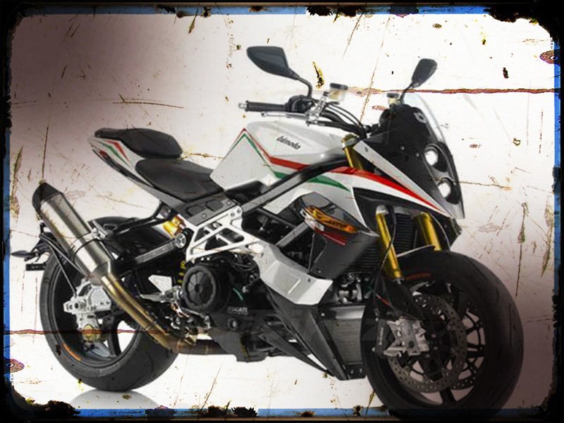 0 3 db9 Bimota A4 Photo Print Motorbike Vintage Aged