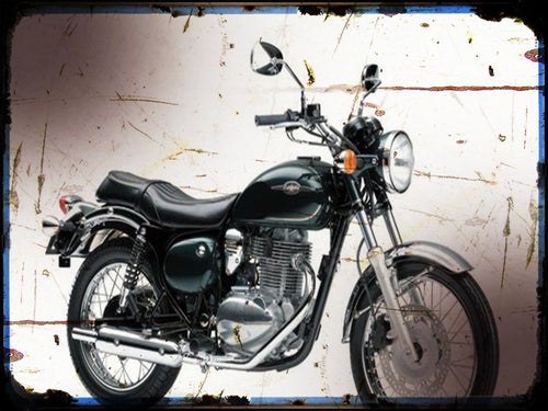 0 3 estrella Kawasaki A4 Photo Print Motorbike Vintage Aged