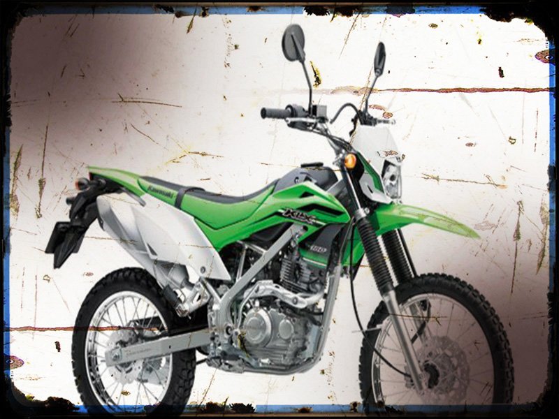 0 3 klx150 Kawasaki A4 Photo Print Motorbike Vintage Aged