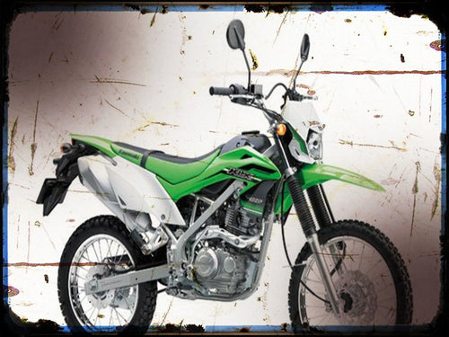 0 3 klx150 Kawasaki A4 Photo Print Motorbike Vintage Aged