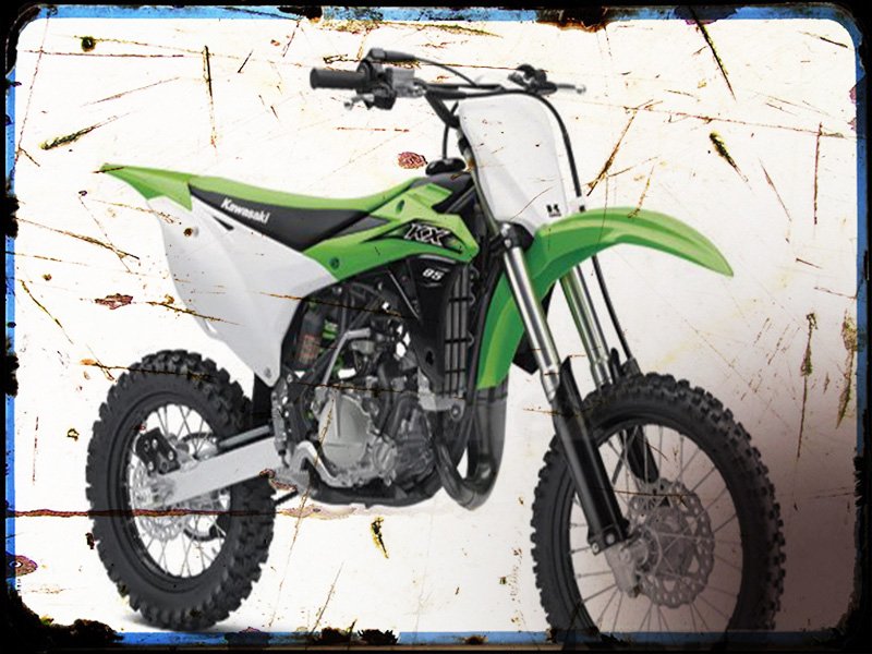 0 3 kx 85 Kawasaki A4 Photo Print Motorbike Vintage Aged