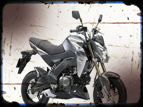 0 3 z125 pro Kawasaki A4 Photo Print Motorbike Vintage Aged