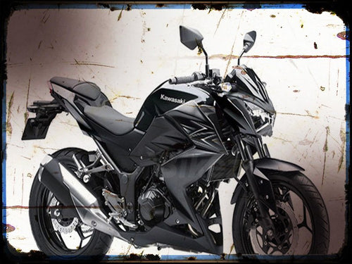 0 3 z250 Kawasaki A4 Photo Print Motorbike Vintage Aged
