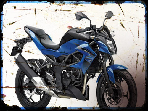 0 3 z250sl Kawasaki A4 Photo Print Motorbike Vintage Aged