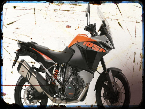 0 4050 adventure KTM A4 Photo Print Motorbike Vintage Aged