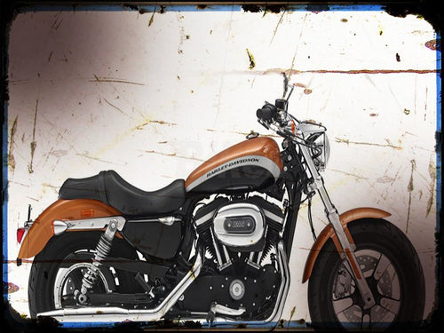 0 4200 custom limited edition a Harley Davidson A4 Photo Print Motorbike Vintage Aged