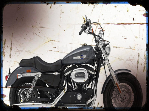 0 4200 custom limited edition b Harley Davidson A4 Photo Print Motorbike Vintage Aged