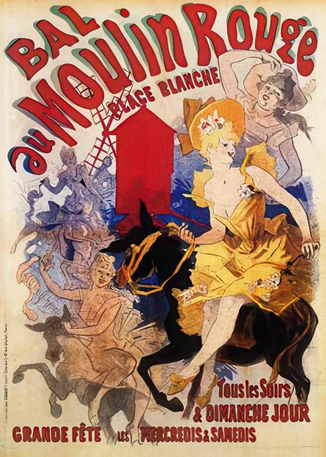 0 Cheret Bal au Mo Vintage Advert A4 Photo Print