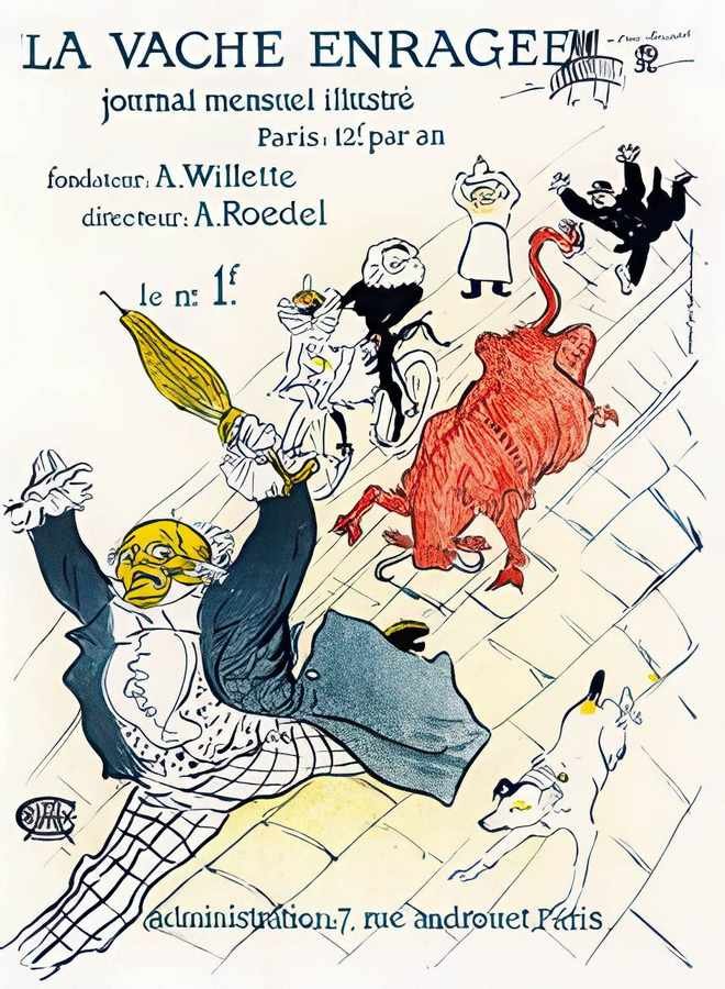 0 La Vache Enragee Vintage Advert A4 Photo Print