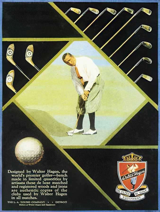 0 Walter Hagen Golf Vintage Advert A4 Photo Print
