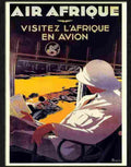 0 air afrique air travel poster 1930s 2 Advert A4 Photo Print