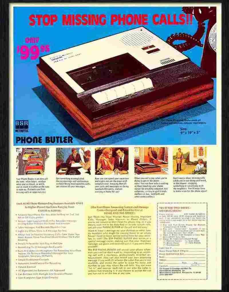 0 answering machine 1972 2 Advert A4 Photo Print