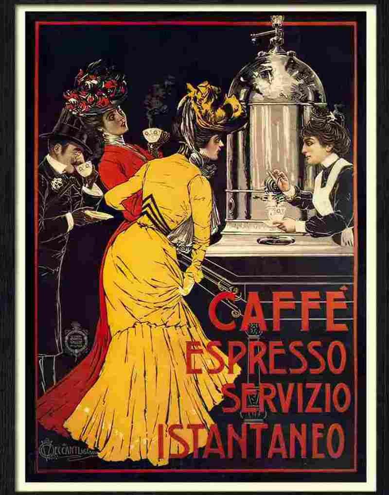 0 cafe espresso coffee advert ceccanti italy 1900 2 Advert A4 Photo Print