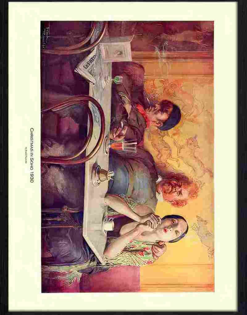 0 christmas in soho 1930 Advert A4 Photo Print