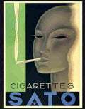 0 cigarettes sato art deco advert 1930s Advert A4 Photo Print