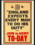 0 england expects war poster Advert A4 Photo Print
