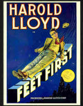0 feet first harold lloyd Advert A4 Photo Print