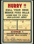 0 hurry cull your hens war poster Advert A4 Photo Print