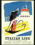 0 italian line Advert A4 Photo Print