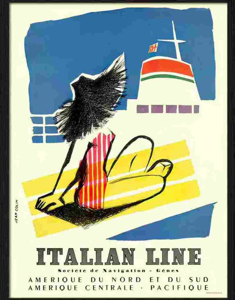 0 italian line Advert A4 Photo Print