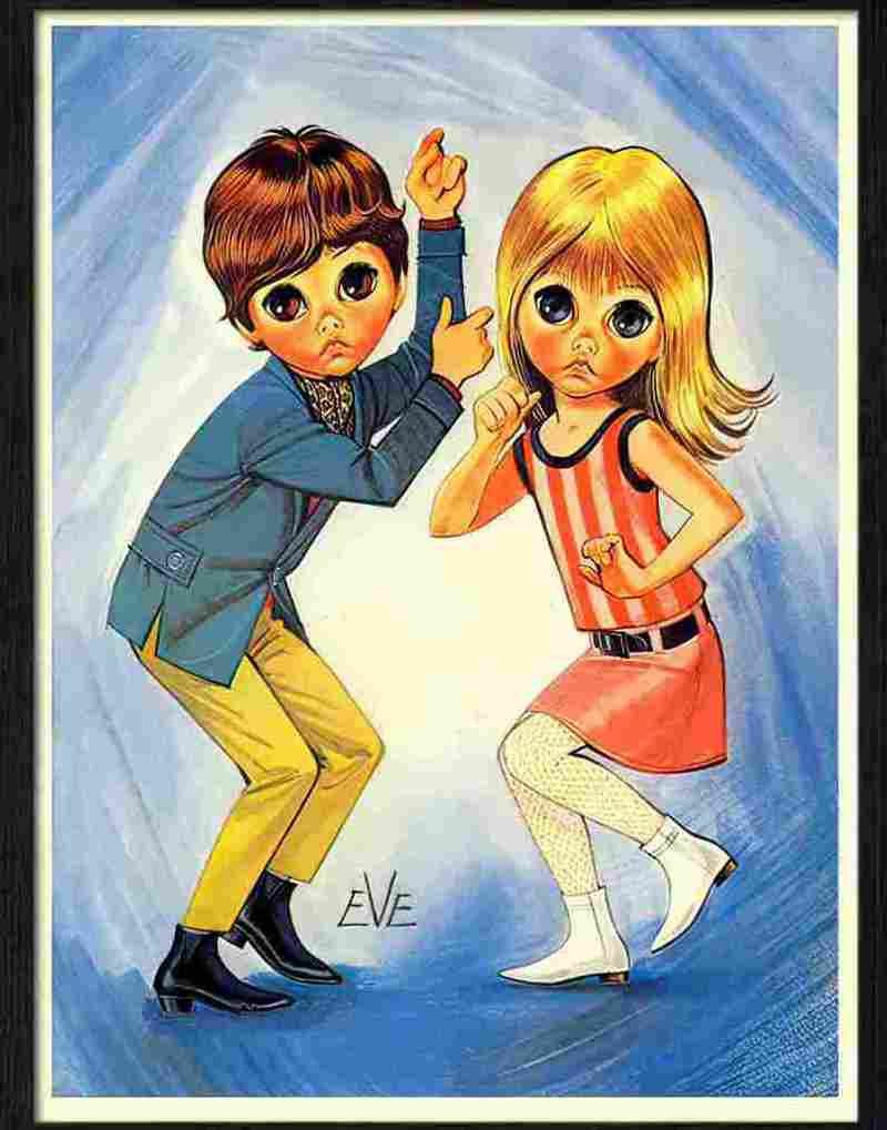 0 kitsch dancing kids eve 1960s Advert A4 Photo Print