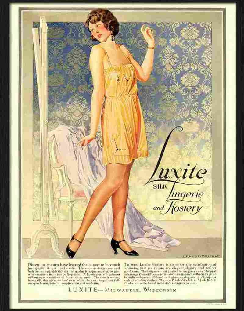 0 luxite silk lingerie Advert A4 Photo Print