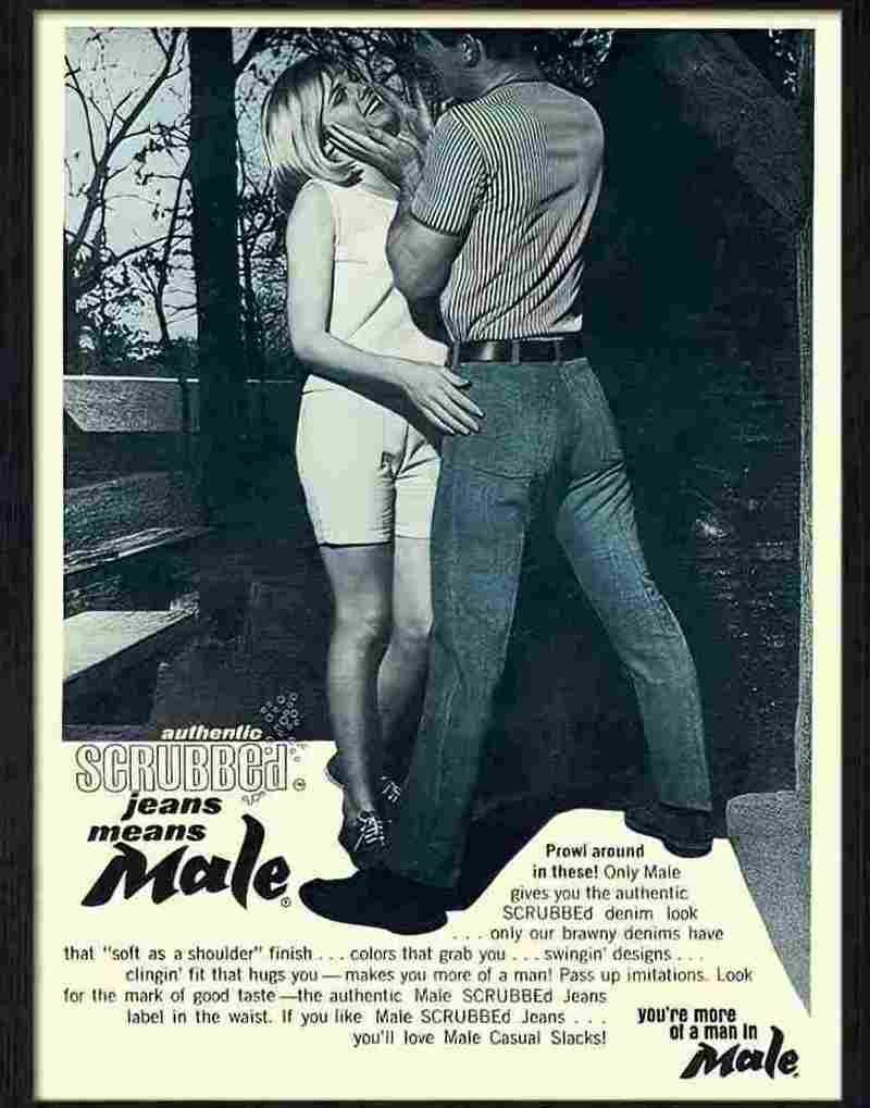 0 male jeans menswear 1960s Advert A4 Photo Print