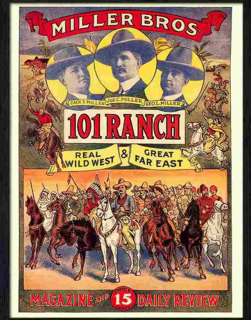 0 miller bros 101 ranch western poster 1900s Advert A4 Photo Print