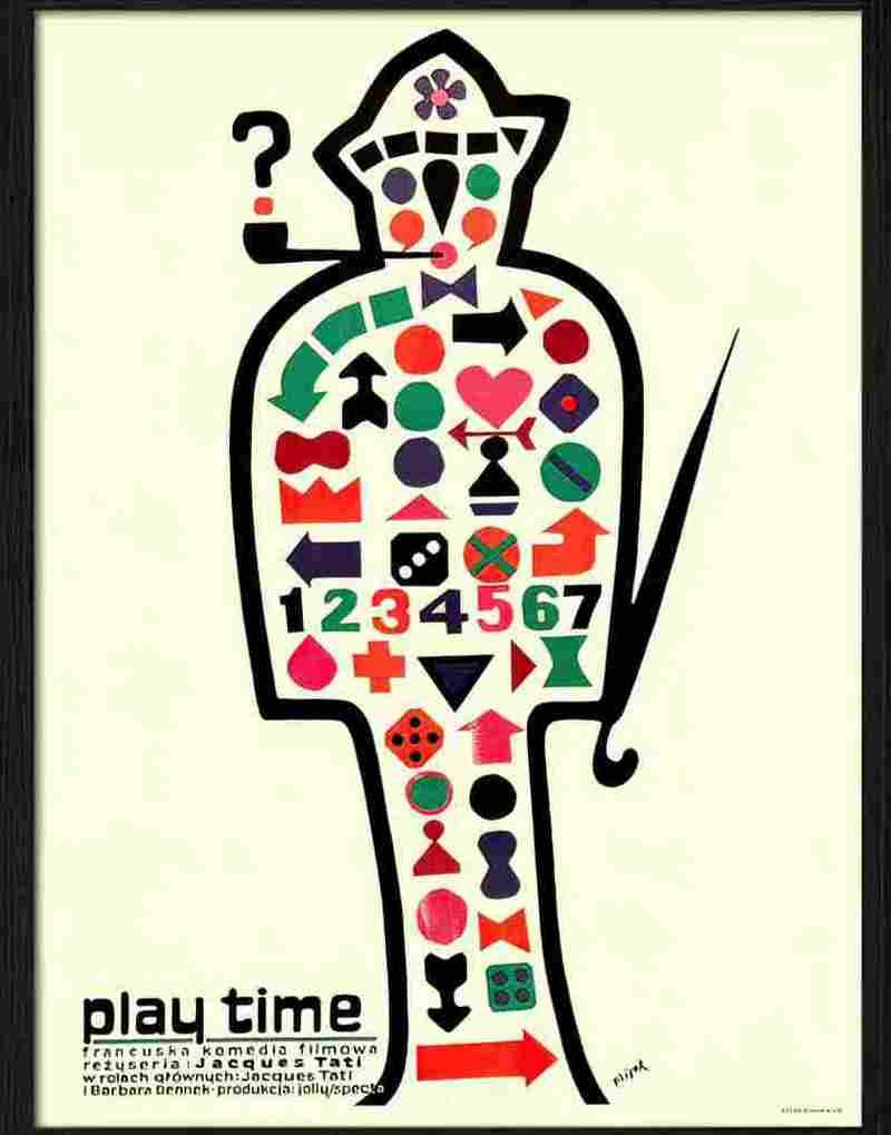 0 play time jacques tati movie poster Advert A4 Photo Print