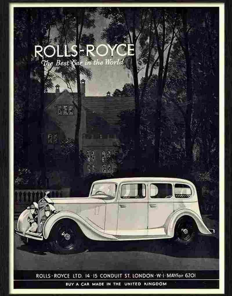0 rolls royce car advert art deco 1930s 2 Advert A4 Photo Print