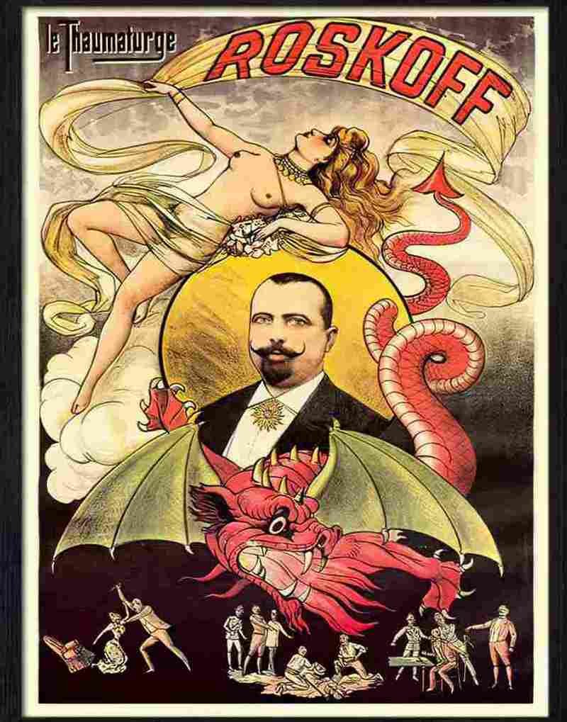0 roskoff magic poster 1894 Advert A4 Photo Print