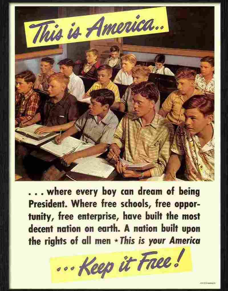 0 this is america where every boy fred korth patrotic poster1942 2 Advert A4 Photo Print