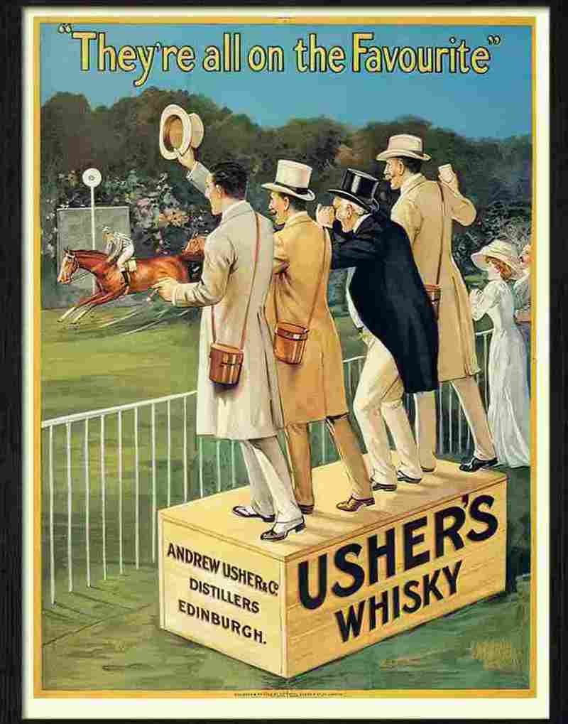 0 ushers whisky robert hepple 1911 2 Advert A4 Photo Print