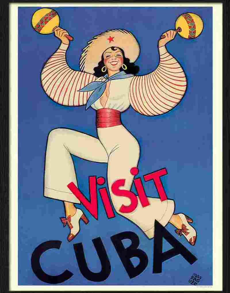 0 visit cuba maracas Advert A4 Photo Print