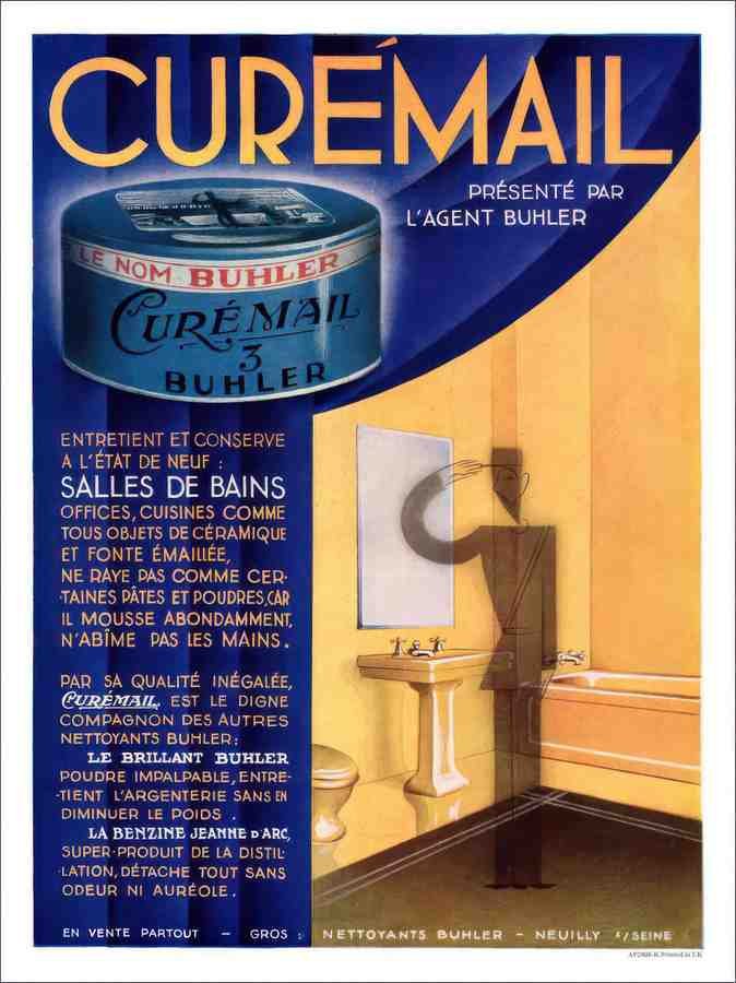 000K curemail art deco cleaning french 1 Vintage Advert A4 Photo Print