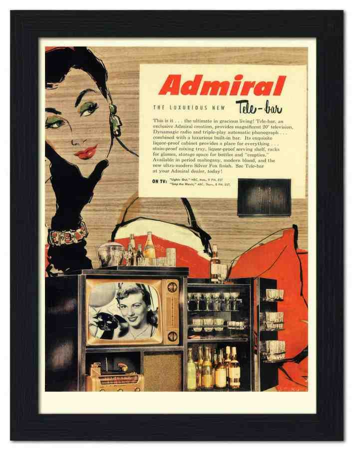 001 admiral tele bar 2 Vintage Advert A4 Photo Print