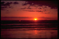 001006 Red Double Sun, Silhouetted Clouds A4 Photo Print