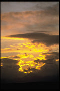 001019 Yellow Sunset At Altitude A4 Photo Print