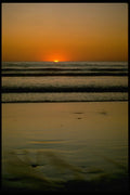 001026 Silver Sunset On Calm Surf A4 Photo Print